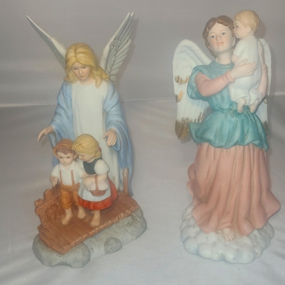 Home Interior 2 Collectible Porcelain Angel Figurines - Picture 4 of 16